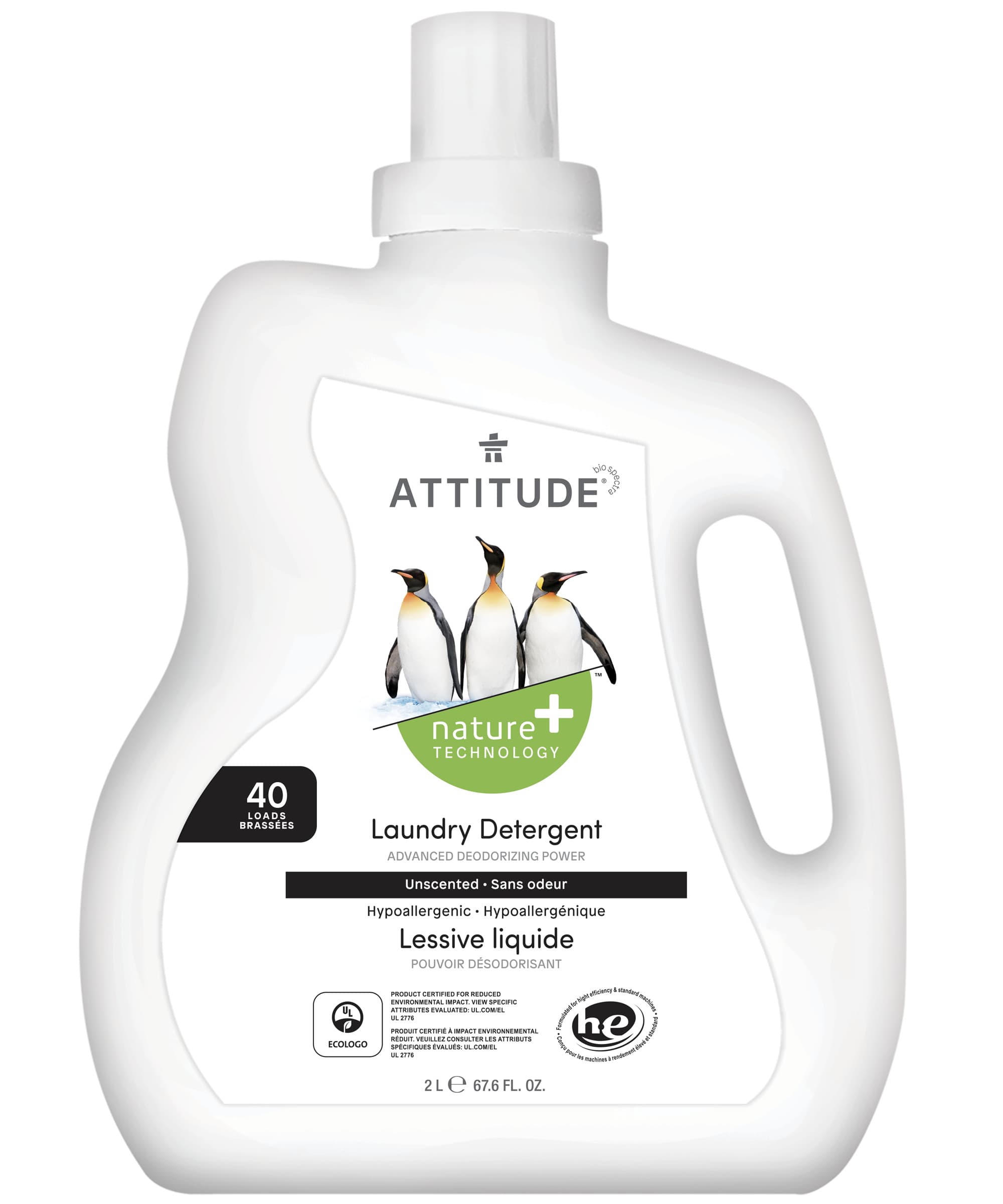 ATTITUDE Nature+ Laundry Detergent Unscented 12043_en?_main? Unscented / 40 loads