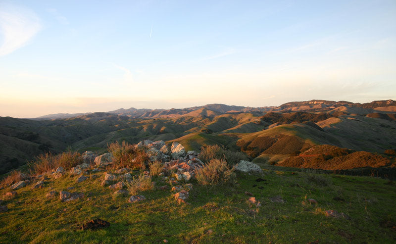 ridge view to san simeon from cottontail creek ranch in cayucos