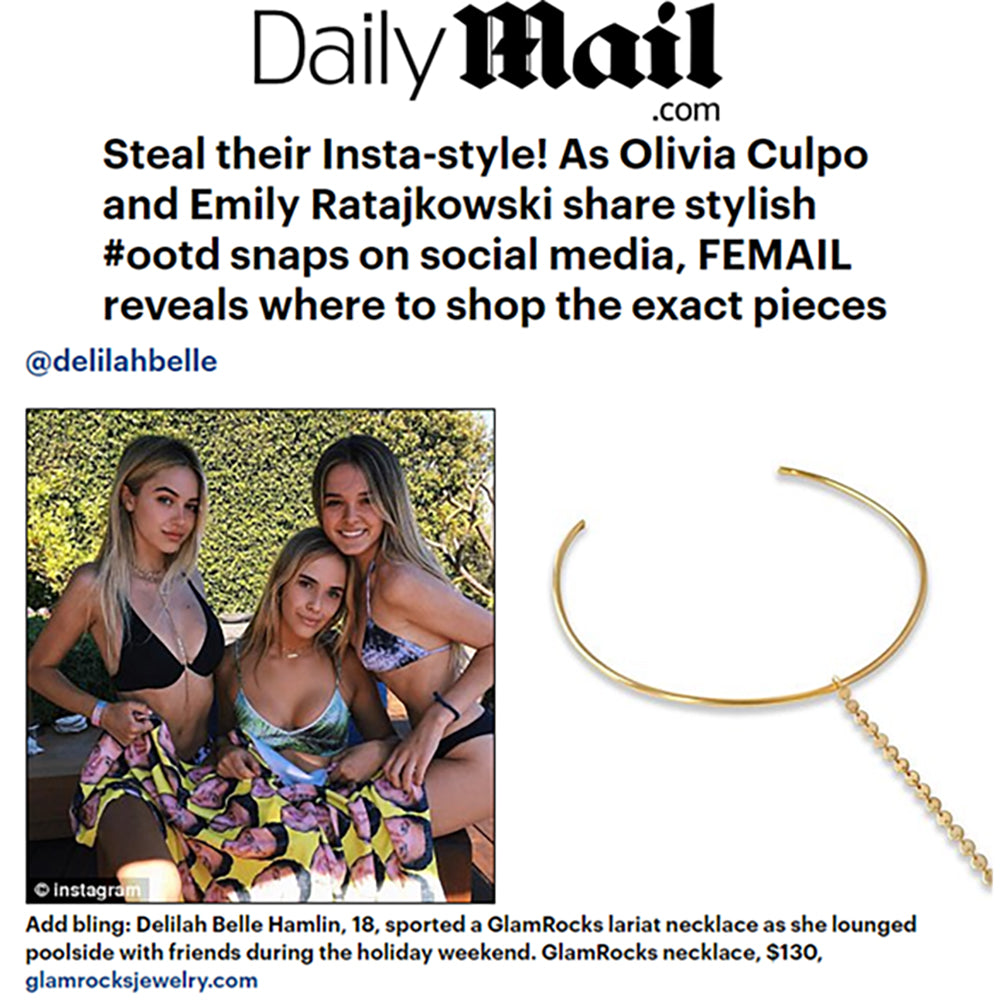 Daily Mail reports on Glamrocks necklace worn by Delilah Belle Hamlin