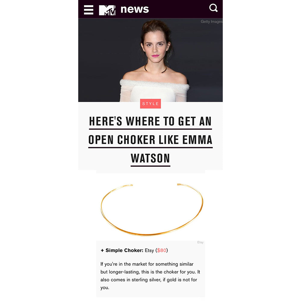 mtv.com news on how to get an open choker necklace like Emma Watson