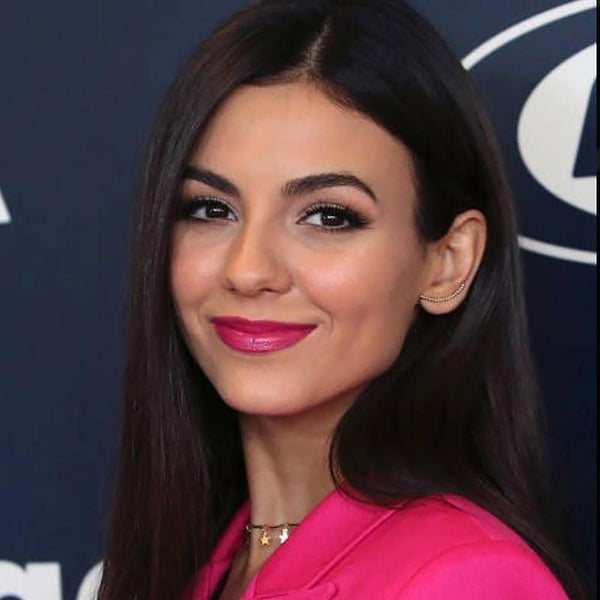 Victoria Justice wearing beaded ear climbers by Glamrocks