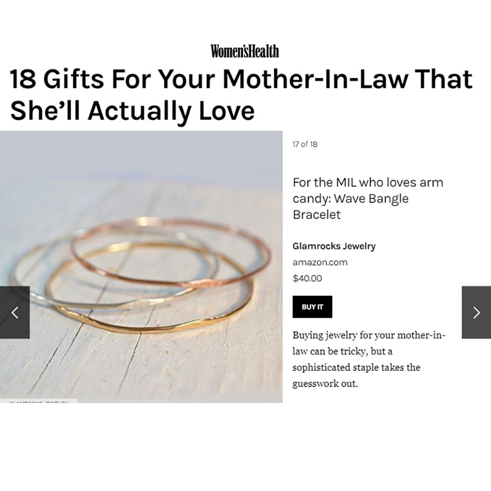 Women's Health gift guide featuring Glamrocks bracelet