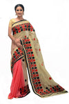 Bengal Handloom Desinger Bi colour saree