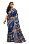 Blended Silk Kantha Stitch Saree (0594)