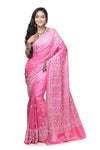 Gujarati Stitch Blended Silk Saree in Elegant Style