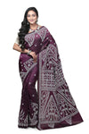 Gujarati Stitch Silk Blend Saree - Elegant Ethnic Attire