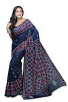 Gujarati Stitch Silk Blend Saree - Elegant and Vibrant