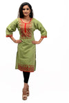 Fancy Cotton Gujraji Stitch Kurti