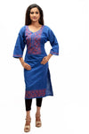 Stylist Cotton KanthaStitch Kurti Online