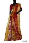 Gorgeous Dual-colour Tant Silk Saree