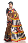 Festive Silk Hand Painted Sari's