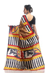 Festive Silk Hand Painted Sari's