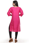 Ladies Cotton Kurti with Hand Stitch Work