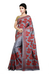 Designer Pure Silk Kantha Stitch Saree