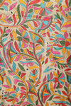 Flower Pattern Tussar Silk Katha Stitch Saree