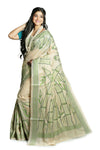 Pure Hand Embroidery Tussar Silk Kantha Stitch Saree