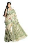 Pure Hand Embroidery Tussar Silk Kantha Stitch Saree