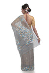 Trendy Pure Silk Jamdani Muslin Sari