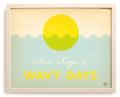 Limited Edition Beach Art Print "Sun Rays & Wavy Days"