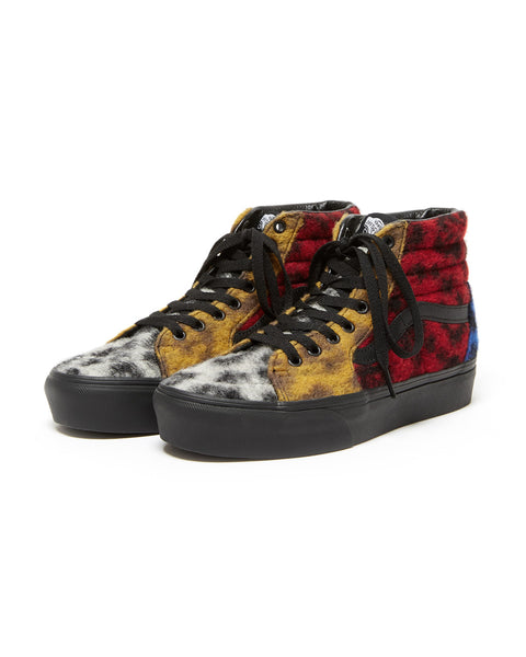 vans sk8 hi platform red leopard