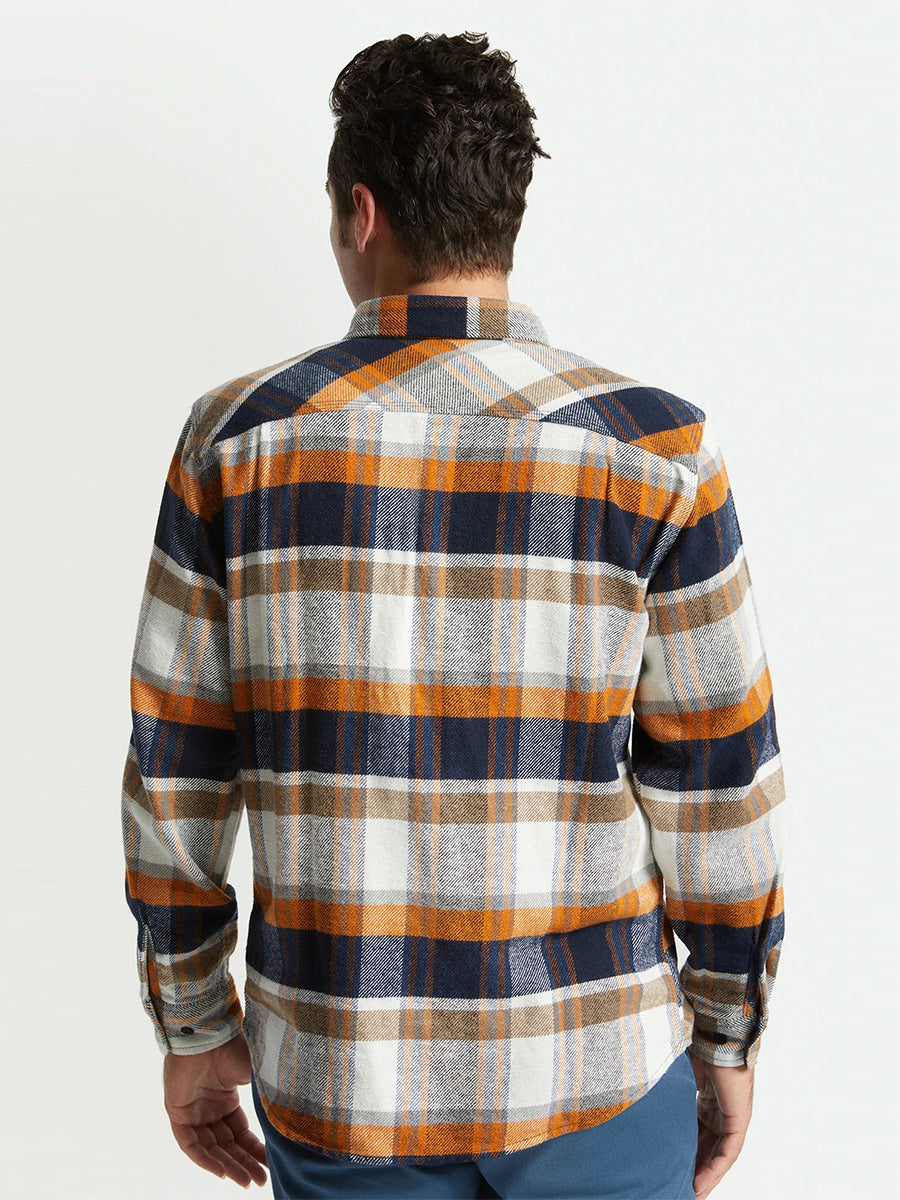 Bowery Long Sleeve Flannel - Joe Blue & Off White