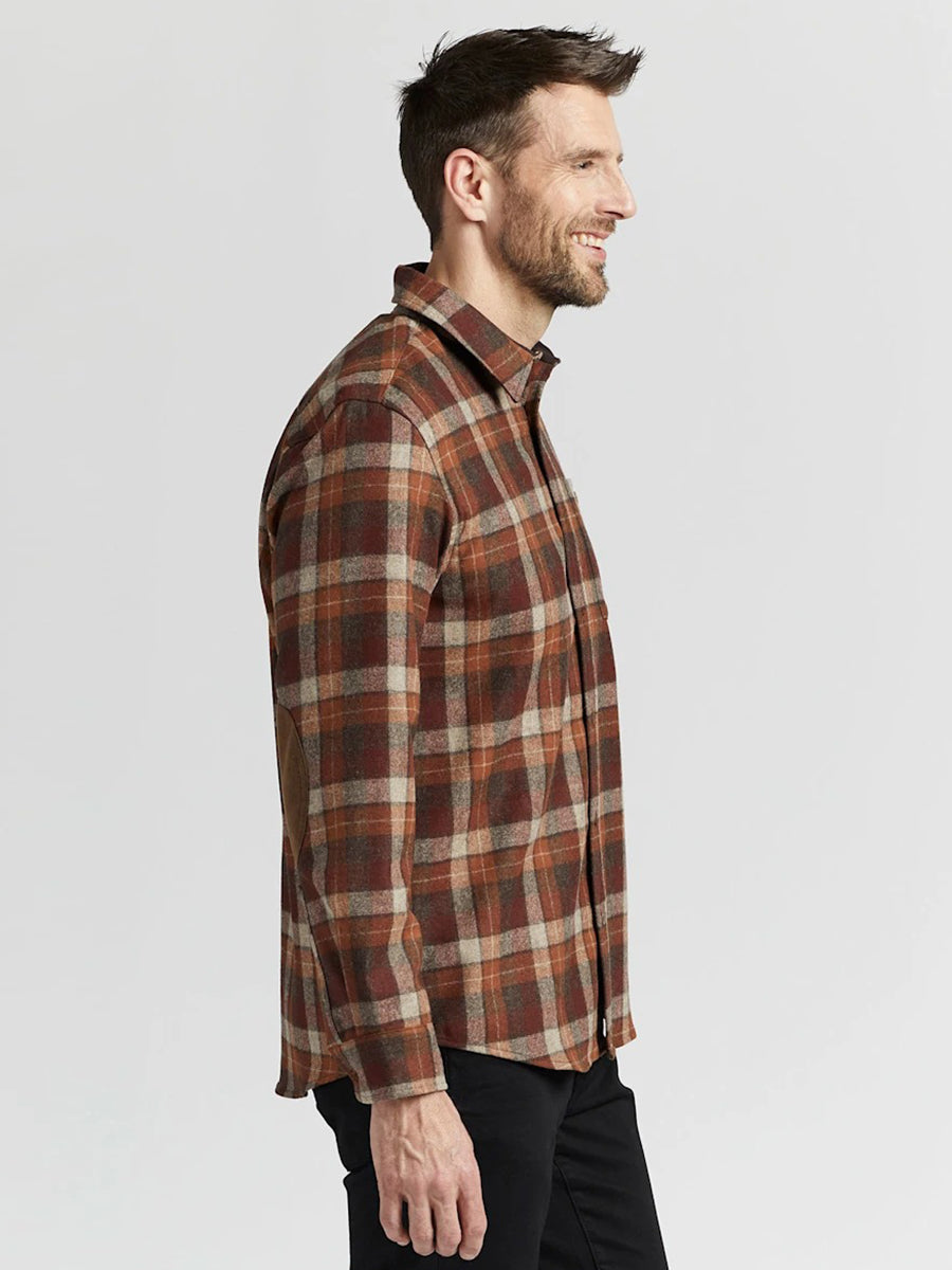 Trail Shirt - Tan Mix & Brown Plaid