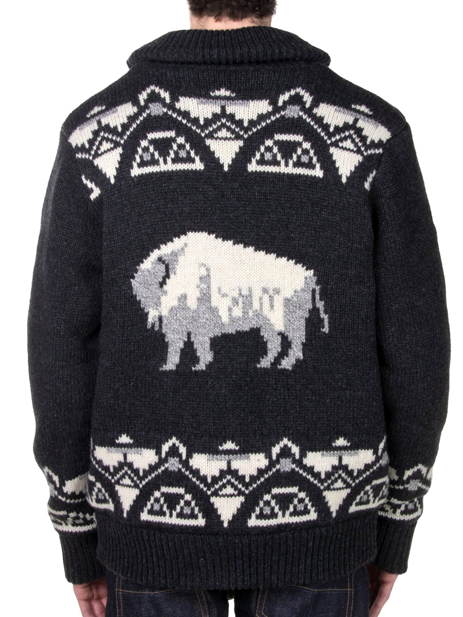 Buffalo Sweater Jacket - Black Heather