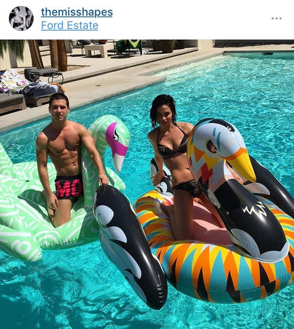 Moschino Models on FUNBOY swan floats