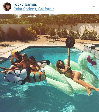 Rocky Barnes Coachella pool floats