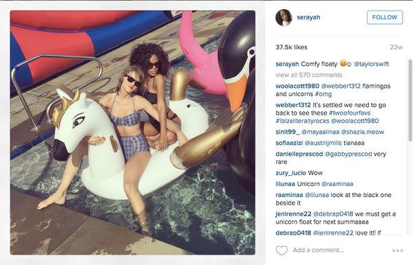 Serayah + Taylor Swift FUNBOY Pegasus Unicorn Pool Float