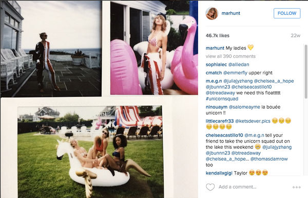 Victoria's Secret Model Martha Hunt with the FUNBOY pool floats