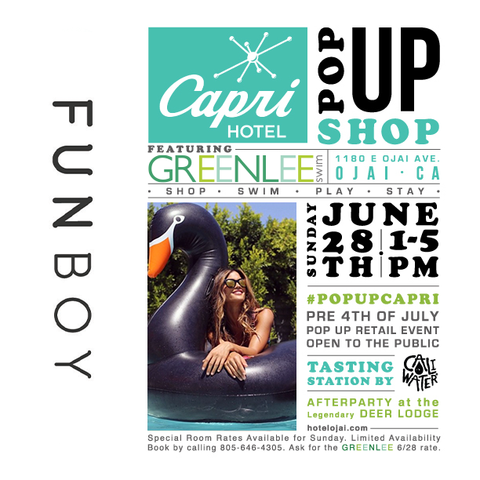 Capri Pop Up Show Flyer