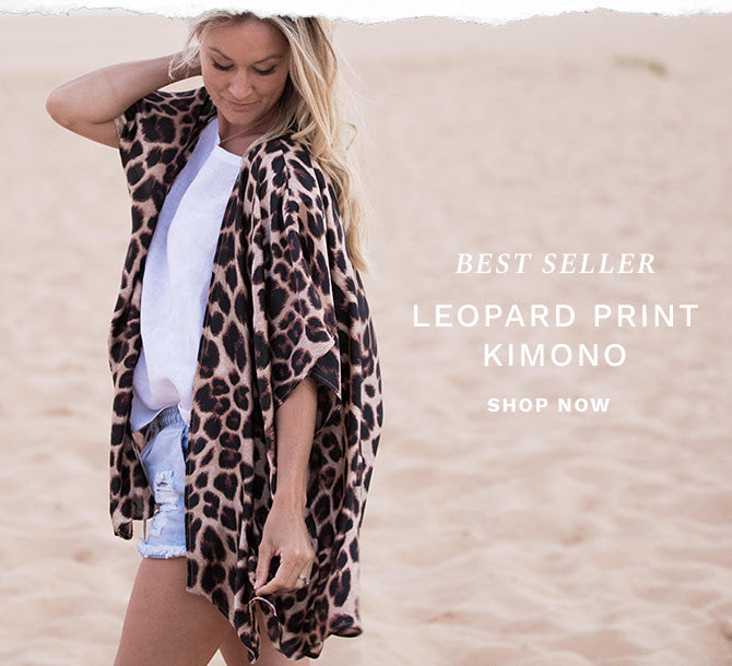 leopard print kimono