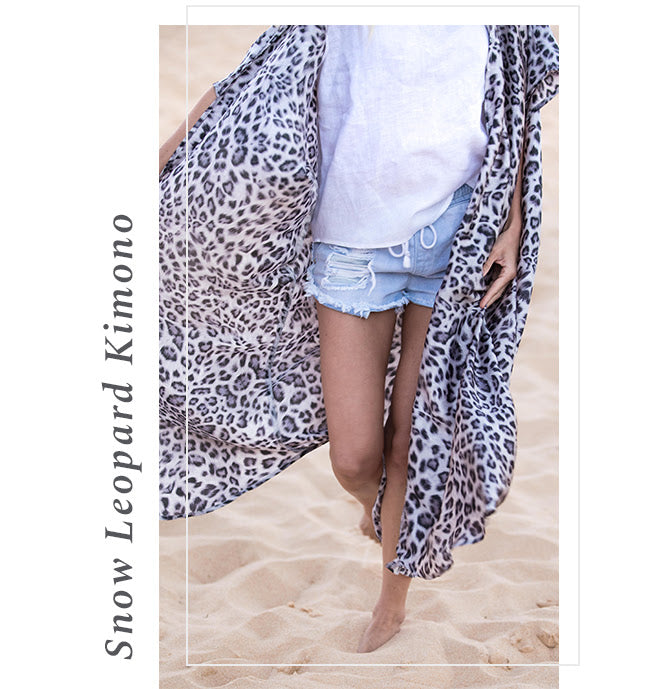 snow leopard kimono