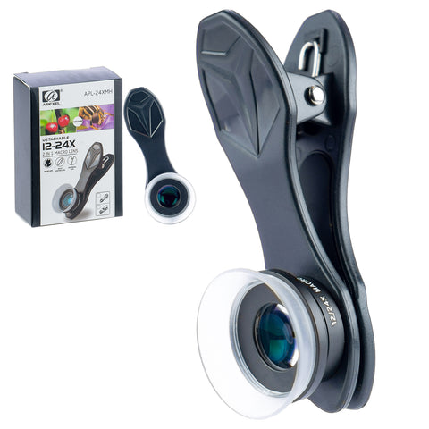 Apexel Detachable 12-24x Zoom Macro Lens for Smartphones
