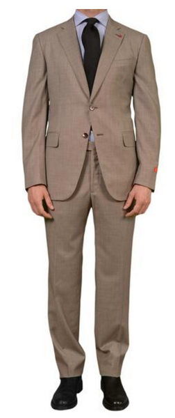 Gray business suit in Birdseye cloth by Isaia Napoli