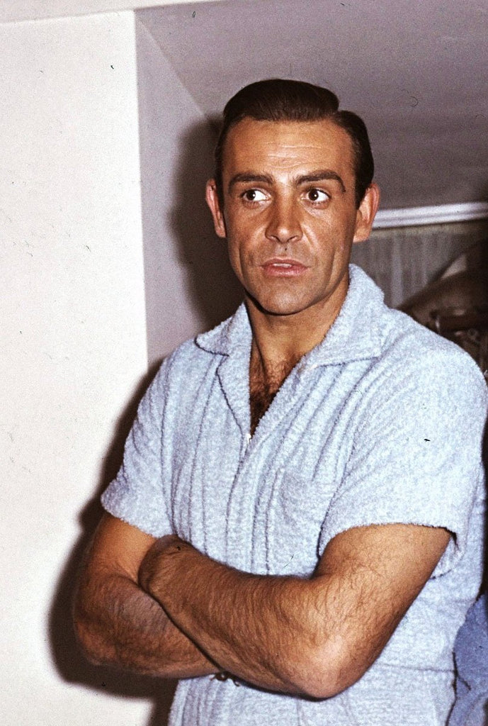 Sean Connery wearing a terry cloth polo