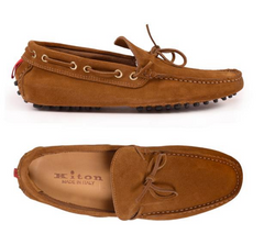 Kiton loafers in brown suede
