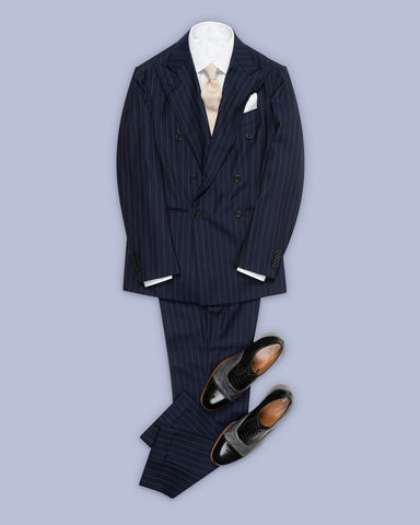 Chiaia Napoli Double Breasted Pinstripe Suit