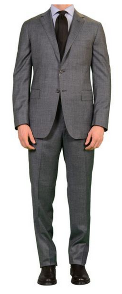 Gray business suit by Sartoria Partenopea