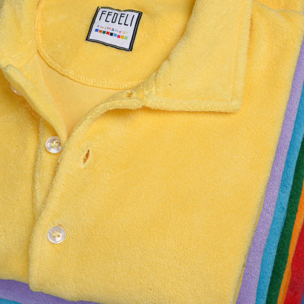Fedeli Terry cloth polo shirts