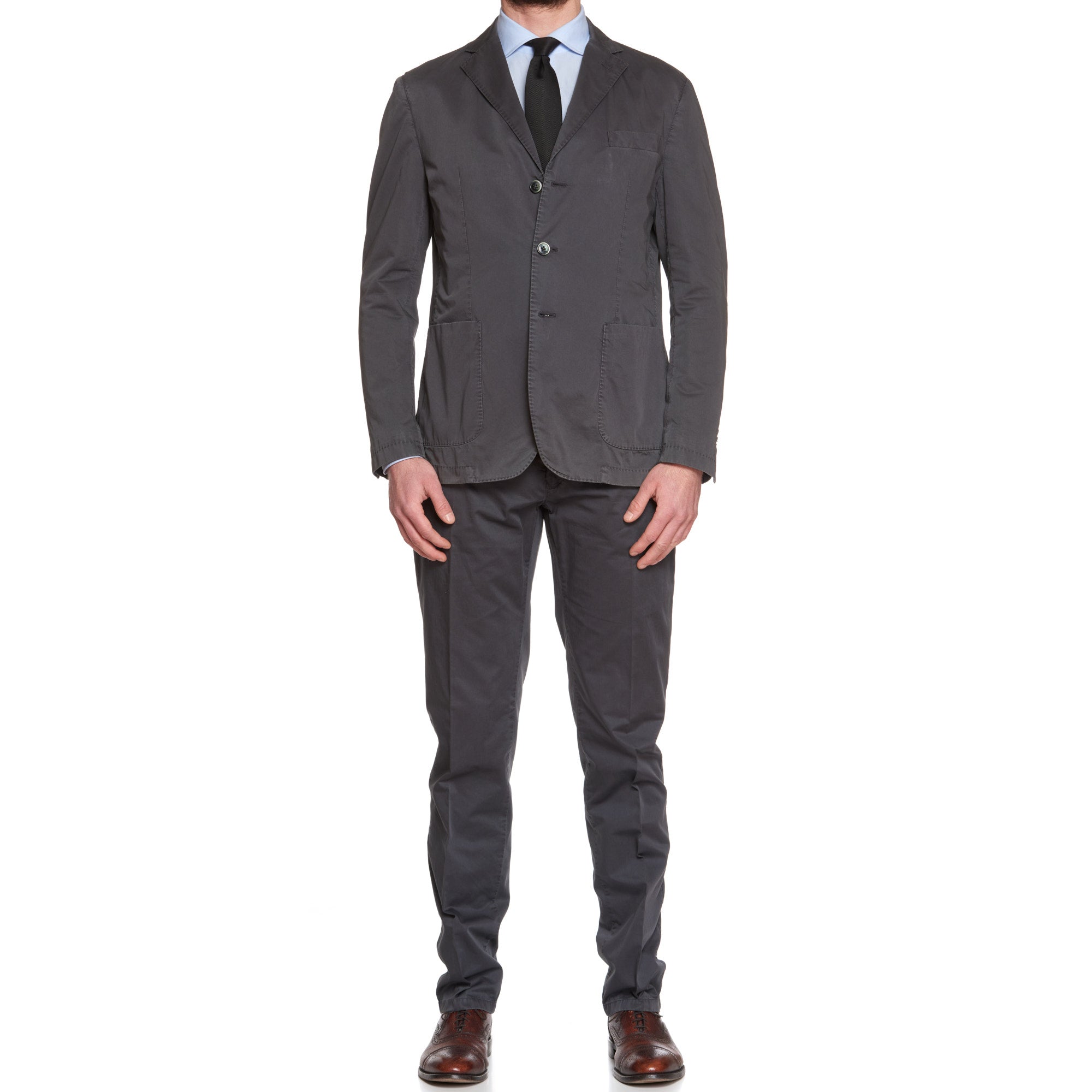 & BROS Gray Cotton Unlined Spring-Summer Suit EU 54 NEW US 44 – SARTORIALE