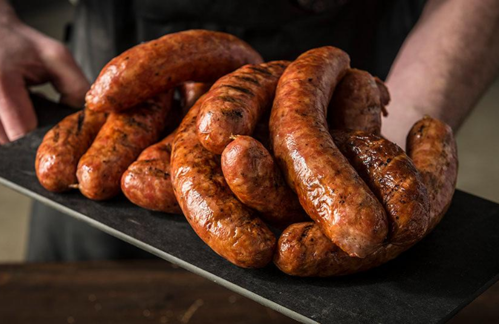 Grilled Barbecue Sauced Smoked Sausage