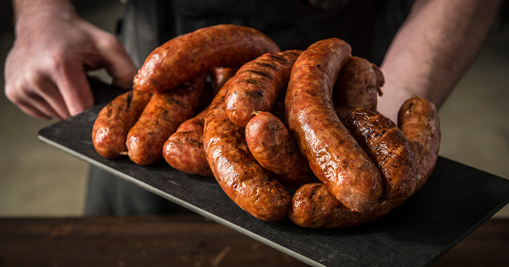 Grilled Barbecue Sauced Smoked Sausage