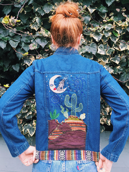 hand embroidery on denim