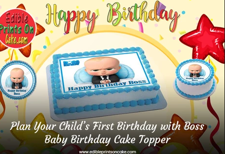 Boss Baby Edible Birthday Cake Topper