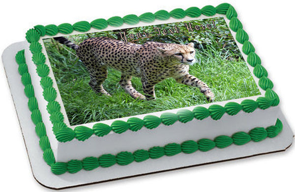 x24 1.5" I Love Cheetahs Birthday Cupcake Topper On Edible Rice Paper 