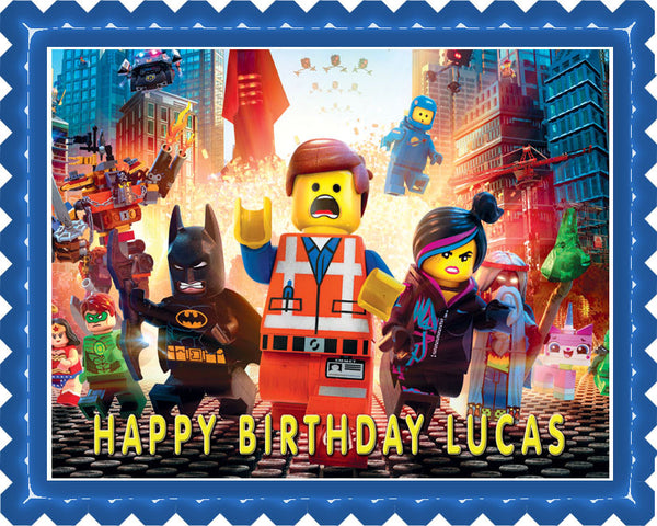 30 LEGO MOVIE 2 Edible Cupcake Toppers Wafer Paper Birthday Cake Decorations #1 