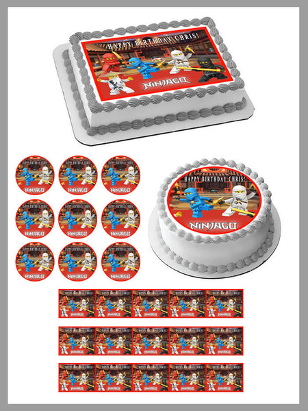 Fondant  Lego Ninjago C1 24 Muffin & Cupcake Aufleger Oblate 