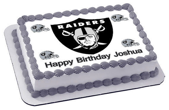 happy birthday raiders cake